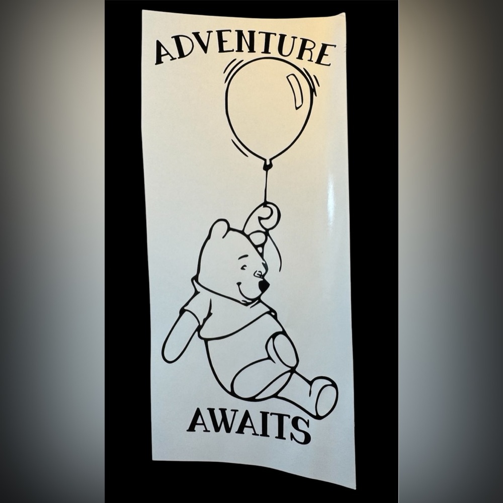 Adventure Awaits Winnie The Pooh Vinyl Car Window Laptop Decal Bumper Sticker